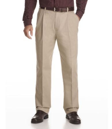 Roundtree & Yorke Big & Tall Pleated Expander Chino Pants