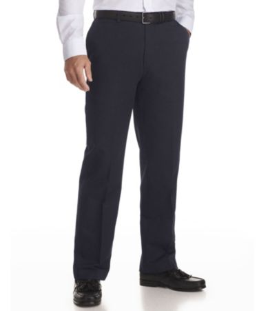 Roundtree & Yorke Big & Tall Flat-Front Expander Chinos