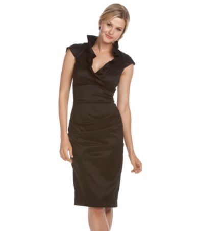 Xscape Ruffle Taffeta Dress