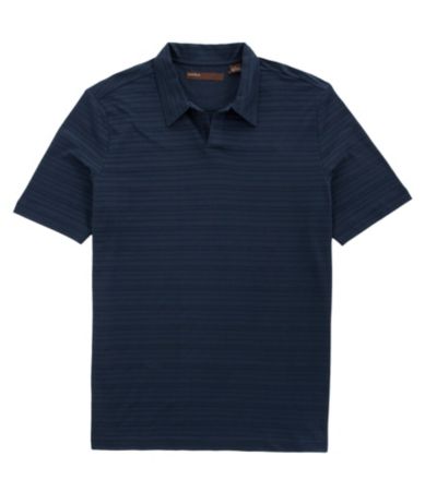 Perry Ellis Big & Tall Solid Open Polo Shirt