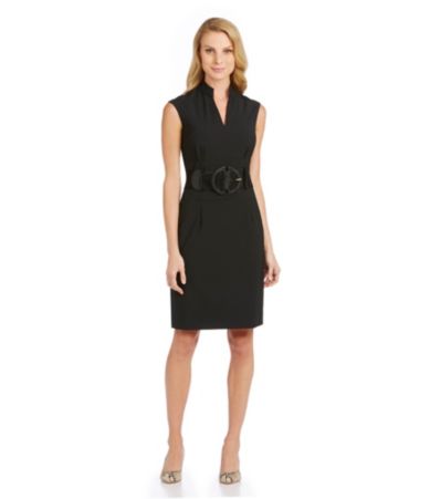 Antonio Melani Nasira Belted V-Neck Dress