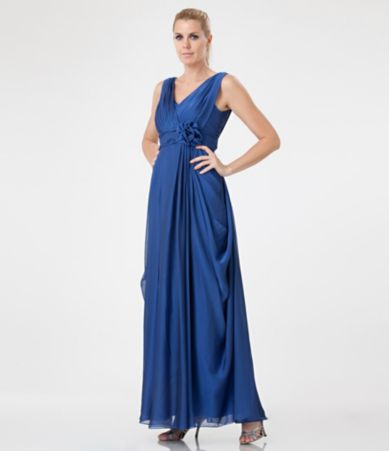 JS Collections Draped Chiffon Gown