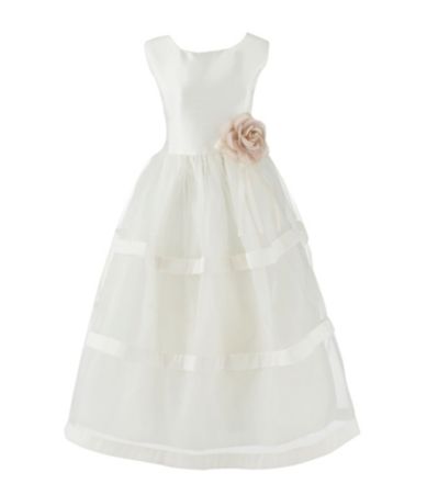 Jayne Copeland 2T 6X Faux Silk & Tiered Organza Dress 