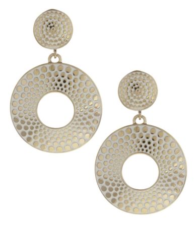 Dillards Tailored Textured-Dots Clip-On Earrings