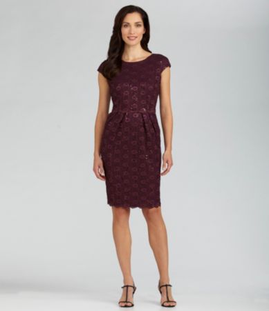 Alex Evenings Beaded Lace Dress