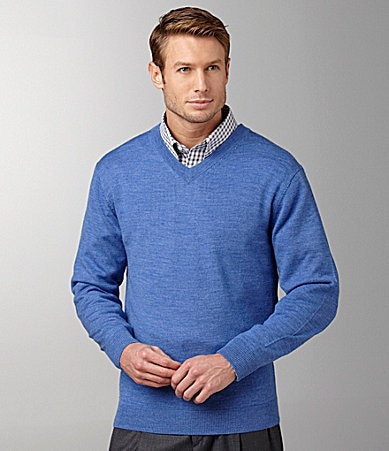 Turnbury Merino Wool V Neck Sweater  Dillards 