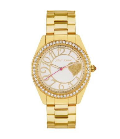 Betsey Johnson Bling Bling Time Analog Crystal Bezel Stainless Steel ...