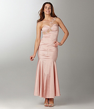 Xscape One-Shouldered Mermaid Gown