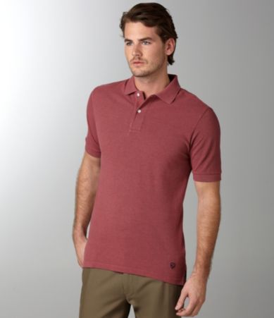 Cremieux Solid Heathered Pique Polo Shirt