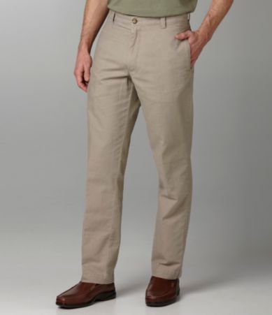 Roundtree & Yorke Flat-Front Bedford Cord Pants