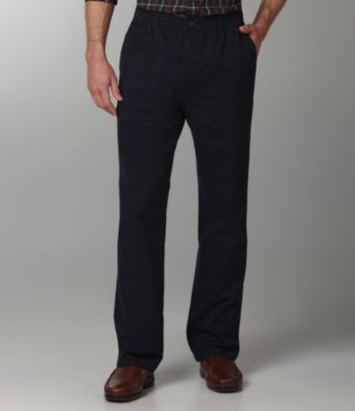 Roundtree & Yorke Flat Front Easy-Care Full Elastic Pants