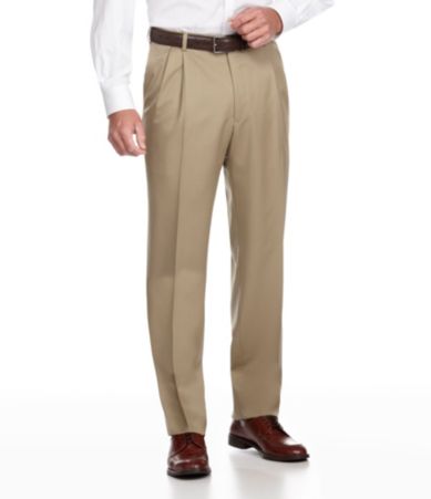 Hart Schaffner Marx Tailored Expander Waist Pleated Dress Pants