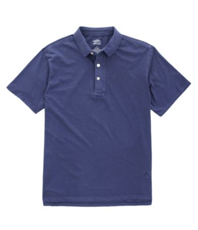 Cremieux Jeans Embroidered Slub Henley Polo Shirt