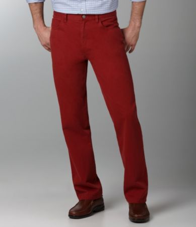 Roundtree & Yorke 5-Pocket Straight-Fit Twill Pants