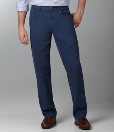 Roundtree & Yorke 5-Pocket Straight-Fit Twill Pants