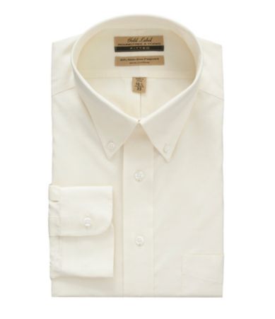 Roundtree & Yorke Gold Label Button-down Collar Fitted Dress Shirt