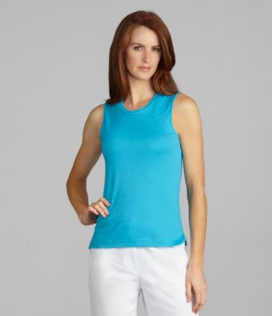 Westbound Petites Double-Collar Sleeveless Tank