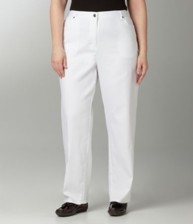 Ruby Rd. Woman Classic Flat Front Denim Pants $44.00