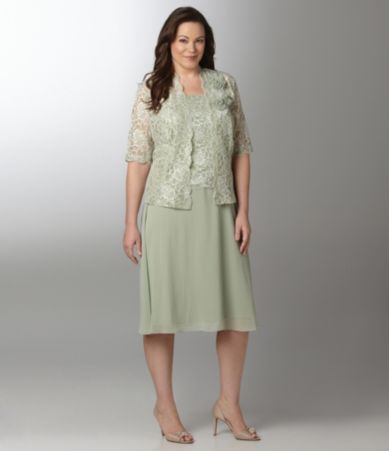 KM Collections Lace Jacket Dress