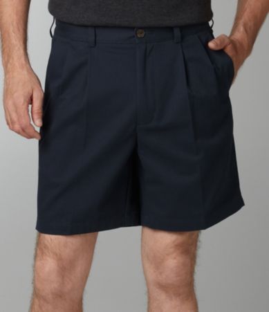 Roundtree & Yorke Easy Care Twill Pleated Side Elastic Shorts