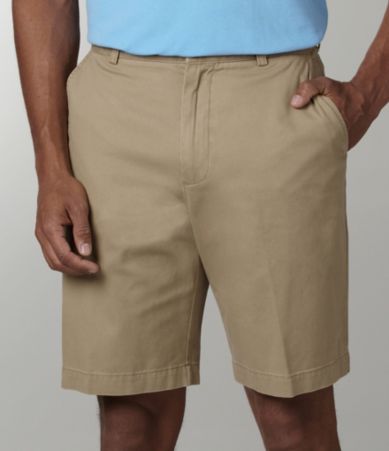 Roundtree & Yorke Casuals Twill Flat Front Shorts