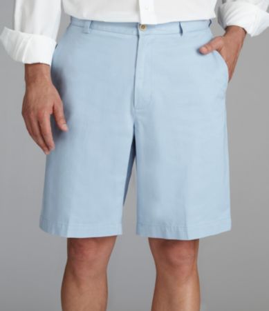 Roundtree & Yorke Casuals Twill Flat Front Shorts