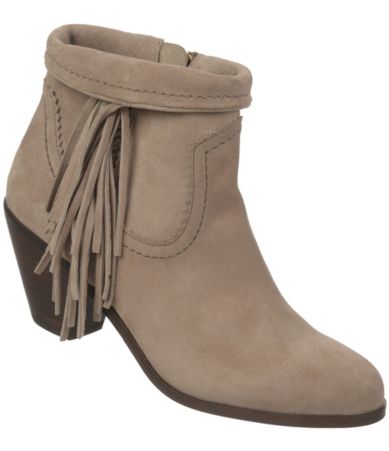 Sam Edelman Louie Suede Fringe Booties | Dillards