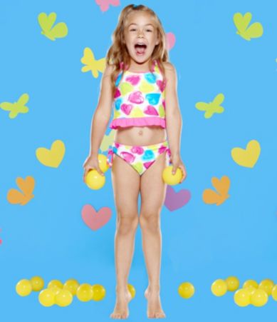 Hula Star 4 6X Melt My Heart 2 Piece Tankini Swimsuit $35.00