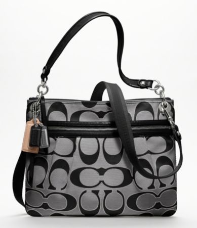 COACH POPPY METALLIC SIGNATURE SATEEN HIPPIE