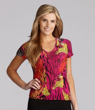 Peter Nygard Woman Brilliant Animal Printed Knit Top  Dillards 