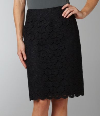 Peter Nygard Coll Floral Eyelet Skirt