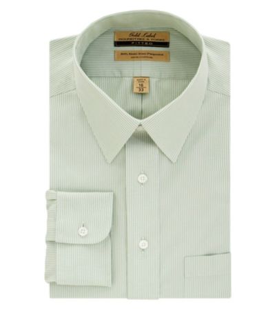 Roundtree & Yorke Gold Label Medium Stripe No-Iron Fitted Dress Shirt