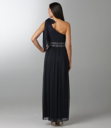 Xscape Beaded One Shoulder Gown