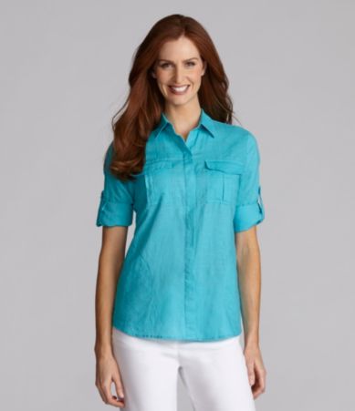 Chaus Sport Roll-Tab Sleeve Shirt