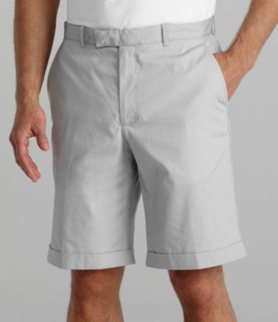 Perry Ellis Cottons Flat Front Solid Cotton Shorts
