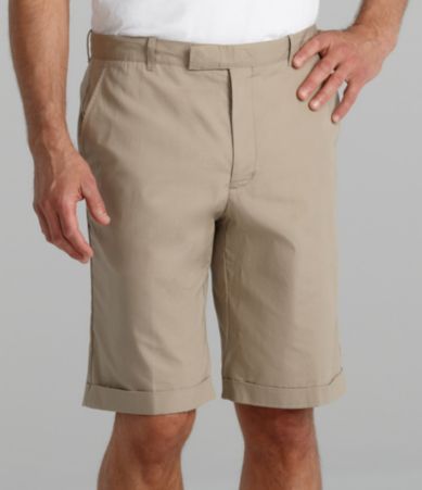 Perry Ellis Cottons Flat Front Solid Cotton Shorts