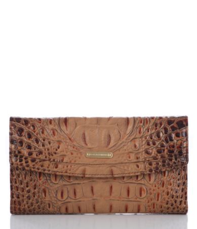 Brahmin Toasted Almond Collection Checkbook Wallet