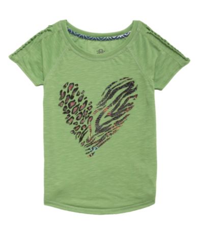 Jessica Simpson Tweenwear 7-16 Adia Pop Art Heart Jersey Top