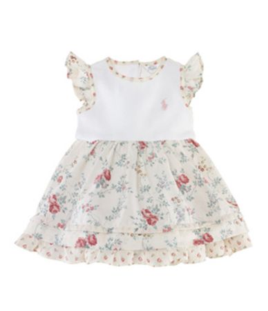 Ralph Lauren Childrenswear Newborn Floral Print Dress $29.99