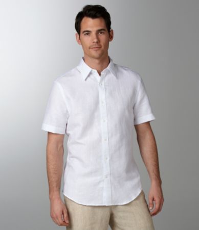 Perry Ellis Big & Tall Linen-Cotton Blend Herringbone Sportshirt
