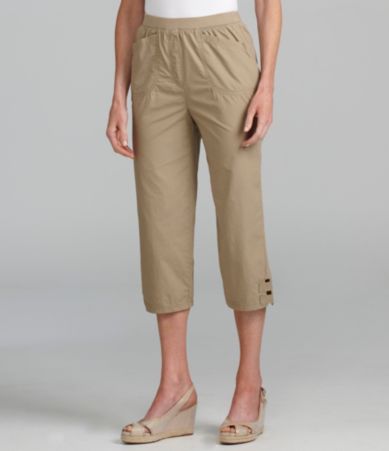 Westbound Petites Rip-Stop Cargo Capri Pants