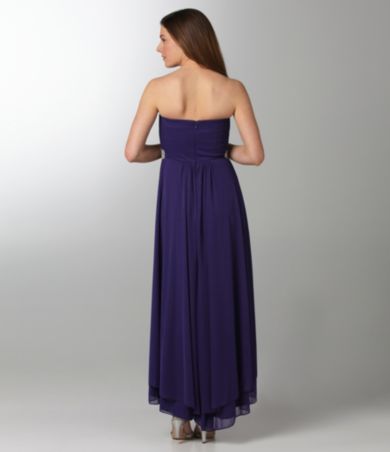 Xscape Strapless Beaded Hi-Low Gown