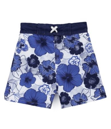 Mick Mack Infant Hibiscus Printed Swim Trunks $9.99