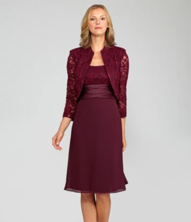 R & M Richards Lace Bolero Jacket Dress
