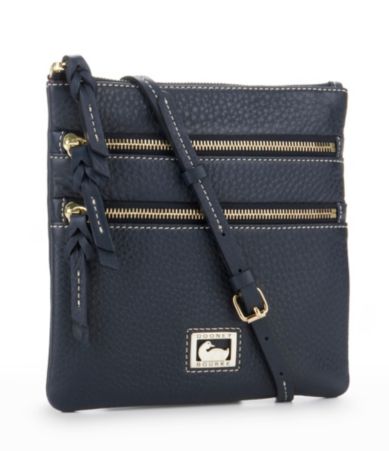 Dooney & Bourke Dillen Leather Triple Zip Cross-Body Bag