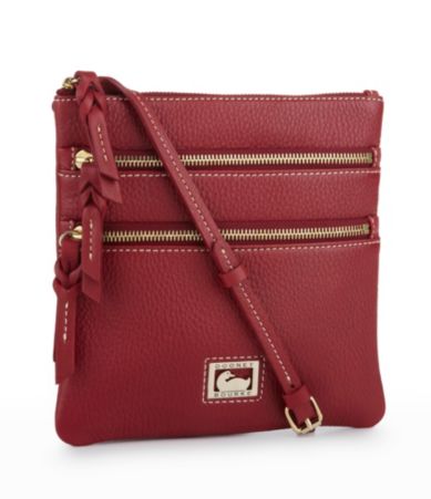 Dooney & Bourke Dillen Leather Triple Zip Cross-Body Bag