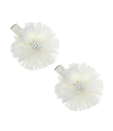 Copper Key Ruffle Flower Clip 2 Pack $10.00