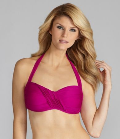 Antonio Melani Swim Solid Wrap Sweetheart Bikini Top $59.00