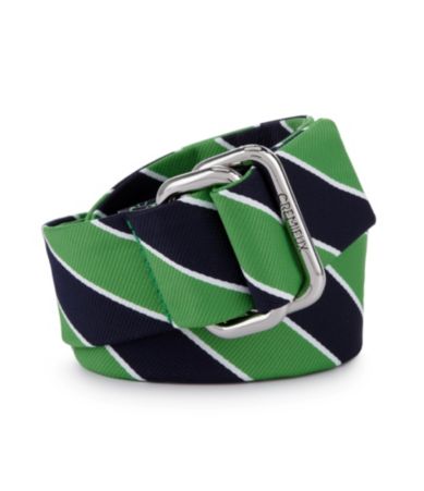 Cremieux Regimental Striped Grosgrain Belt