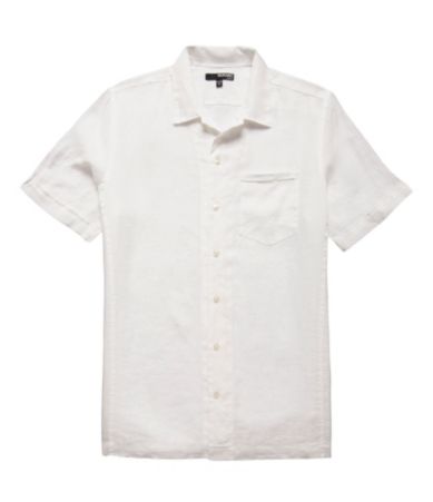 Murano Linen Fitted Solid Camp Shirt